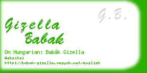 gizella babak business card