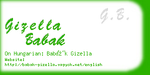 gizella babak business card